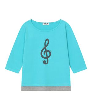 멜로디 보트넥 3/4 티셔츠 [민트 블루]