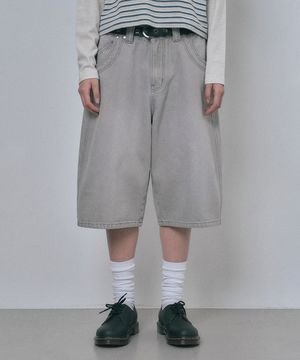 아일렛 데님 버뮤다팬츠 - 그레이