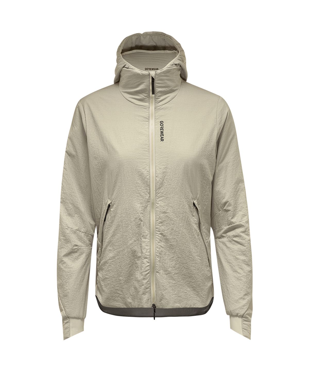 고어웨어(GOREWEAR) 컨커브 윈드스토퍼 ePE 인슐레이티드 후드 자켓 우먼 - 테크 베이지 (여성용) 방풍 보온 아우터