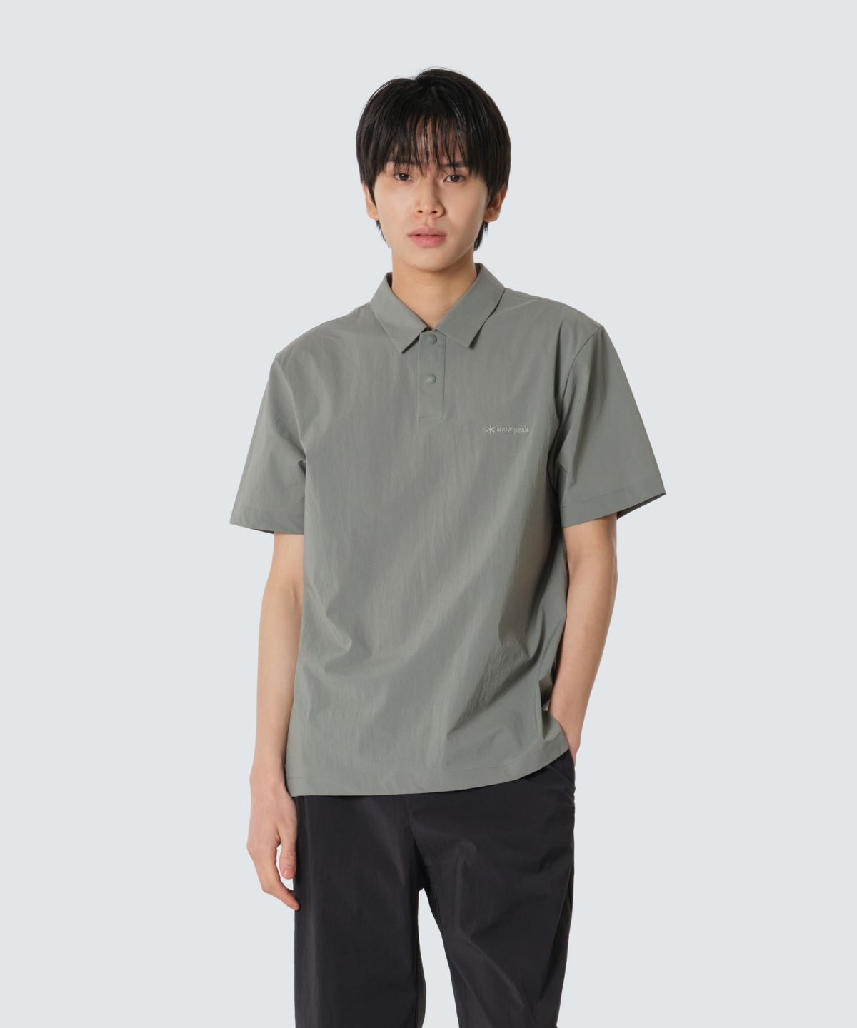 스노우피크 어패럴(SNOWPEAK APPAREL) 루트 반팔 폴로 티셔츠 (S26MMRPS60) Light Khaki