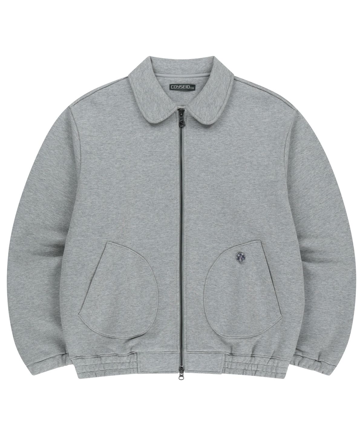 코이세이오 038(COYSEIO 038) 038 ROUND TRACK ZIP-UP MELANGE GREY
