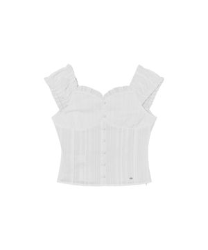 1color 콩단추 민소매 블라우스 OQ2W5604