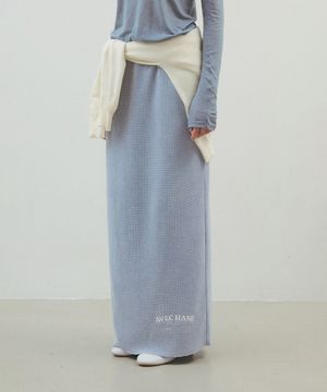 [THE H] 와플 맥시 롱 스커트_Soda