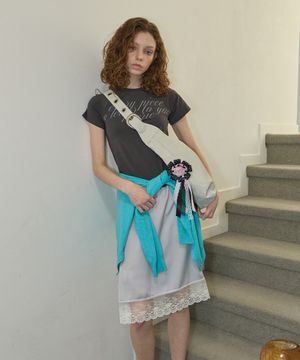 LAYRED LACE SKIRT_SILVER