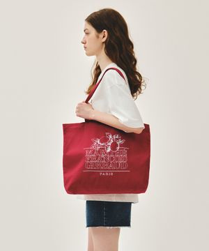 LEMON CLASSIC LOGO ECO BAG red