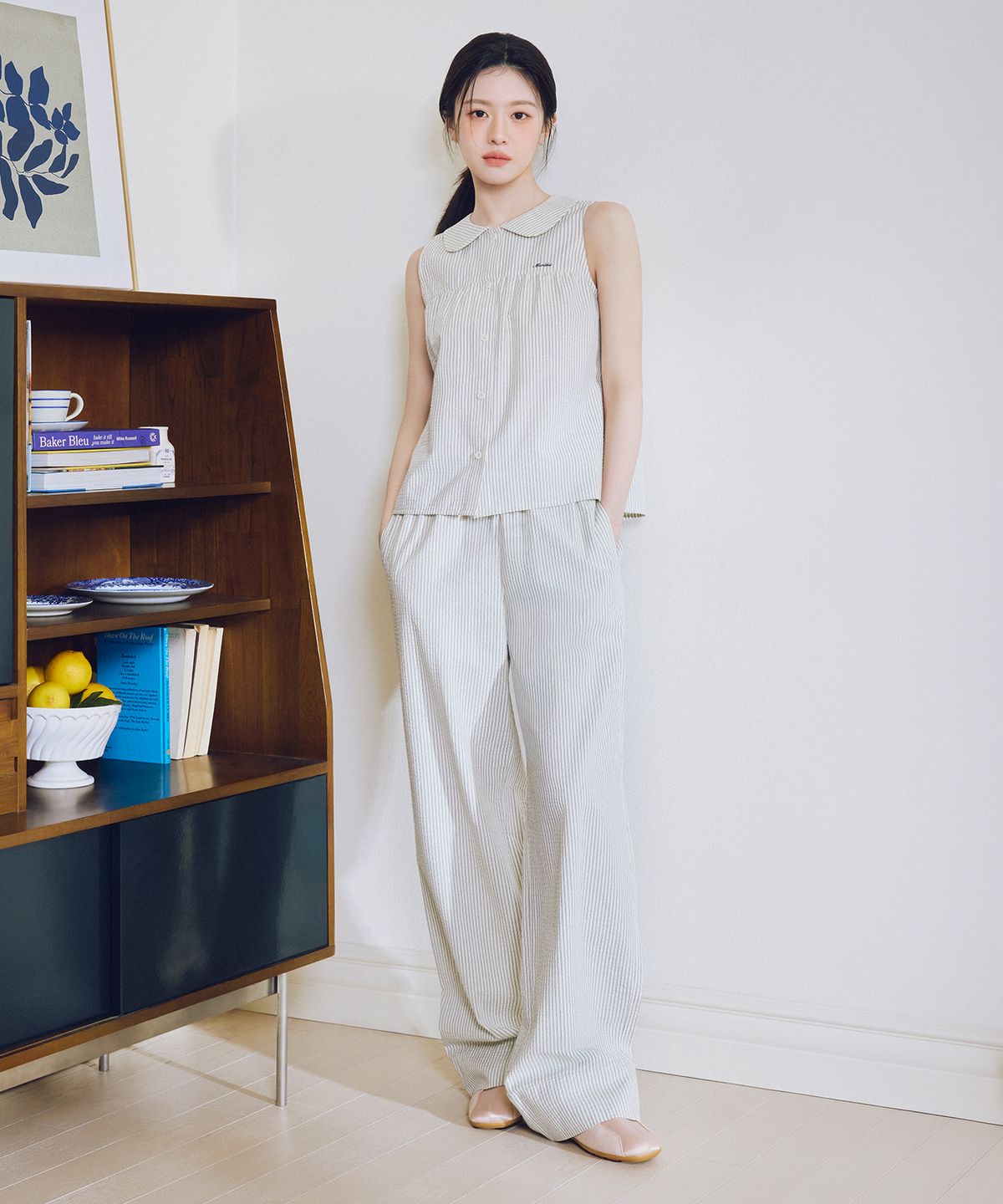 마리떼 프랑소와 저버(MARITHÉ + FRANҪOIS GIRBAUD) W MARINE EASY PANTS stripe