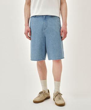 M MARINE DENIM EASY SHORTS light blue