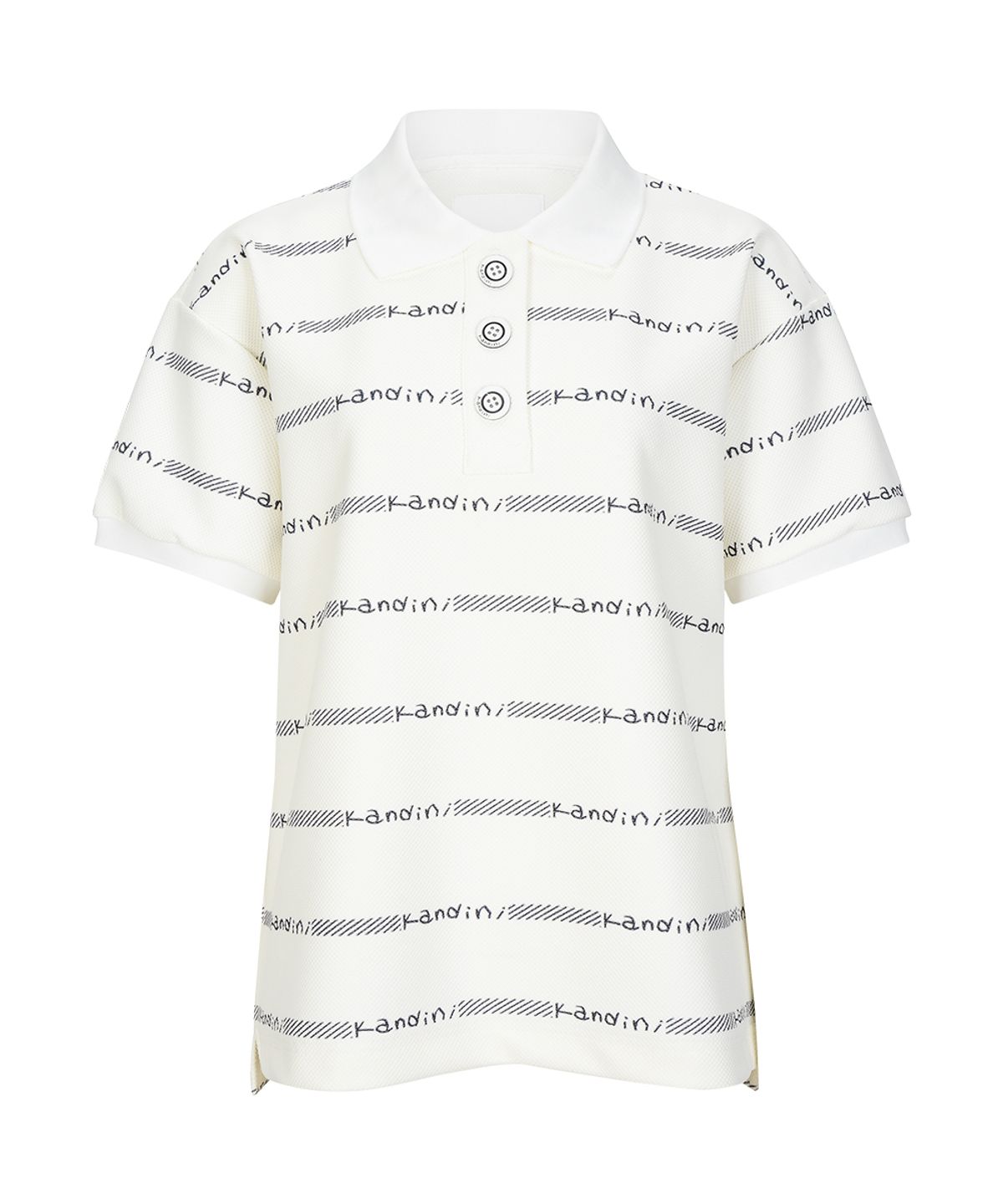 칸디니(KANDINI) 아이보리 로고 박시 폴로셔츠 (Unisex)