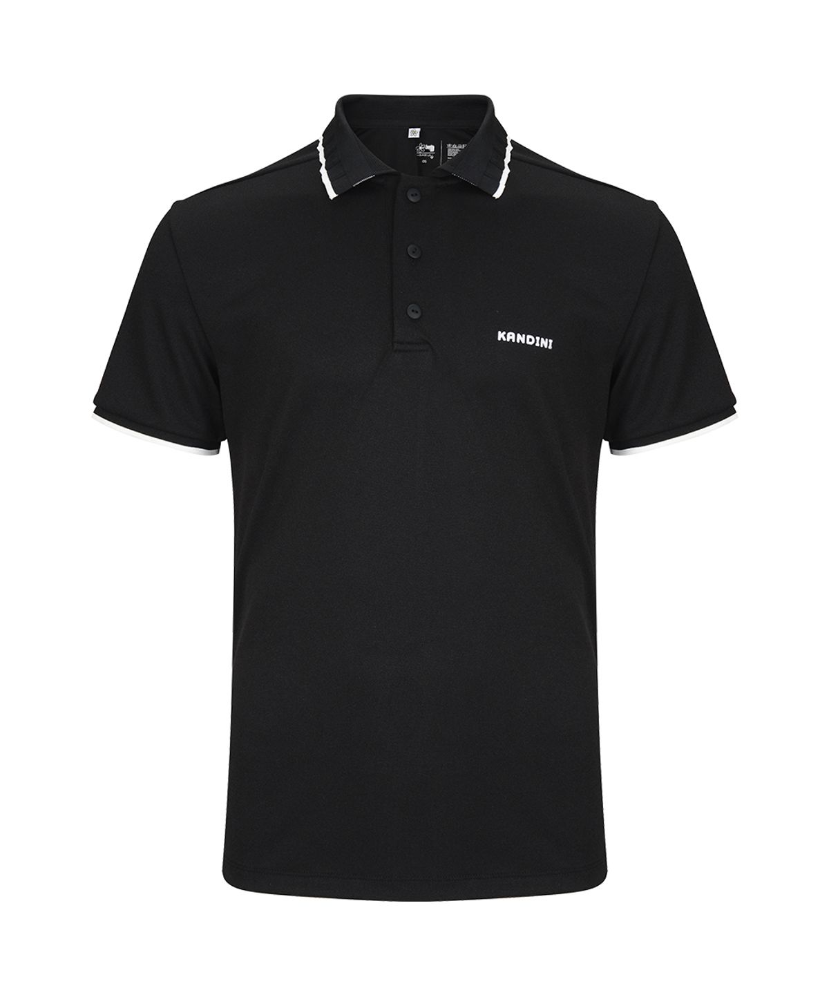 칸디니(KANDINI) 블랙 플리츠카라 폴로셔츠 (Unisex)