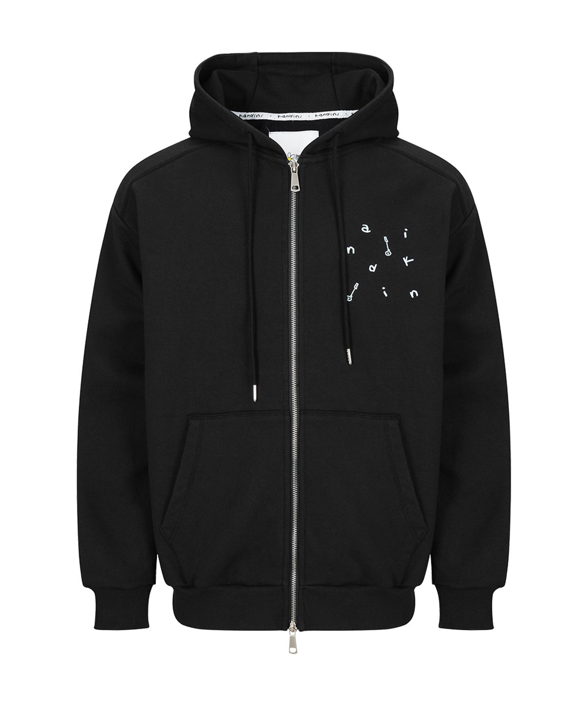 칸디니(KANDINI) 블랙 스티치 후드 집업 (Unisex)