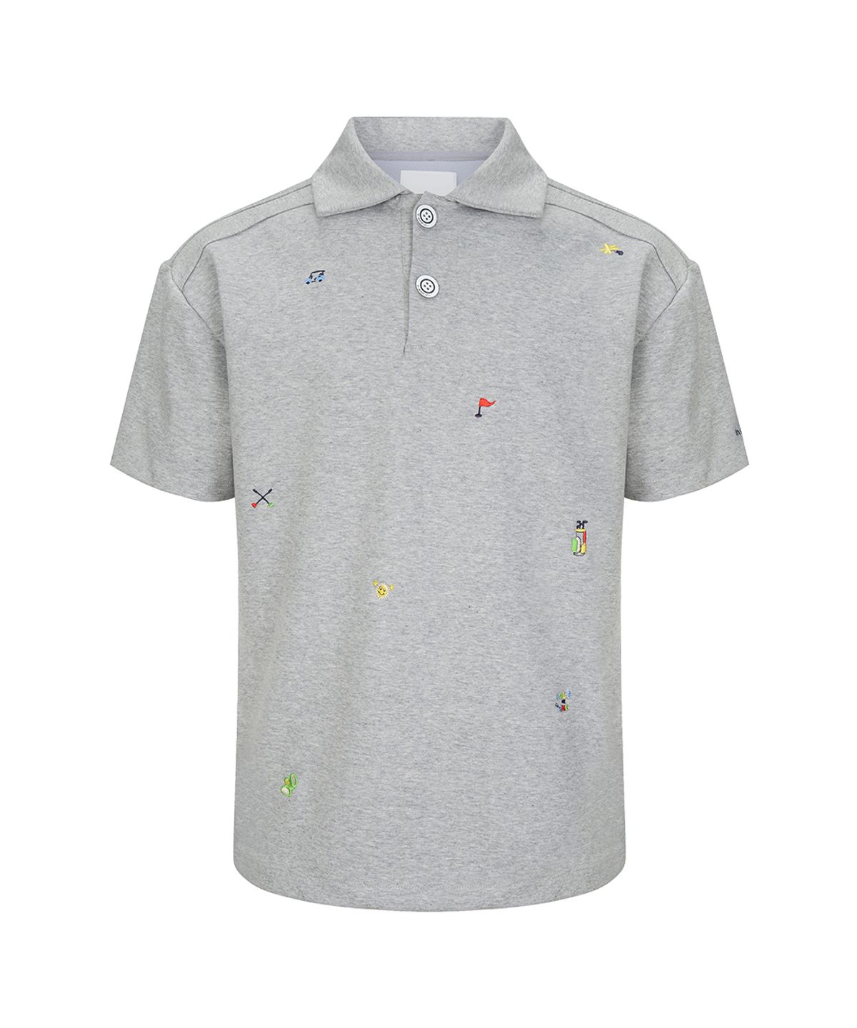 칸디니(KANDINI) 멜란지그레이 엠브로이더리 카라 스웻셔츠 (Unisex)
