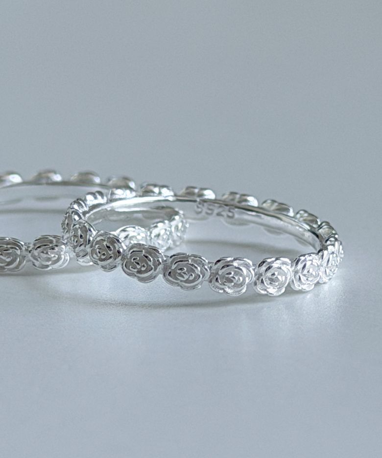 [925 silver] 미니 로즈 레이어링