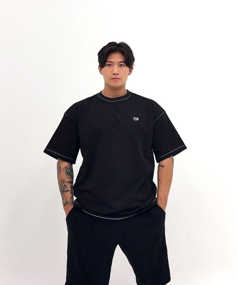 고중량 실배색 오버핏