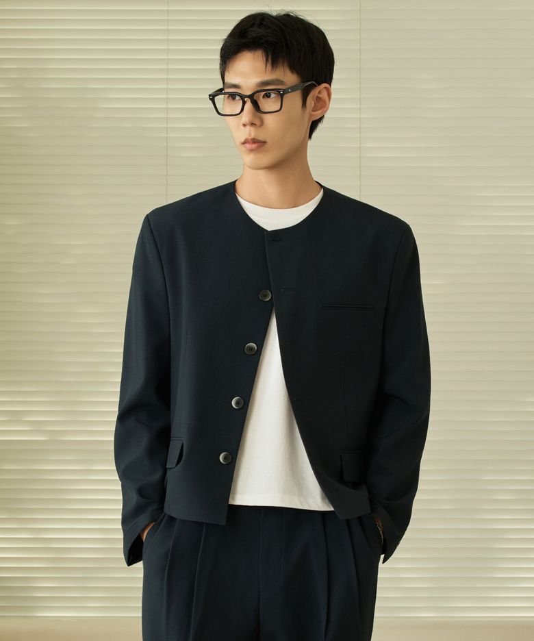 SS 워셔블 노카라 크롭 블레이저 (S01-5컬러)