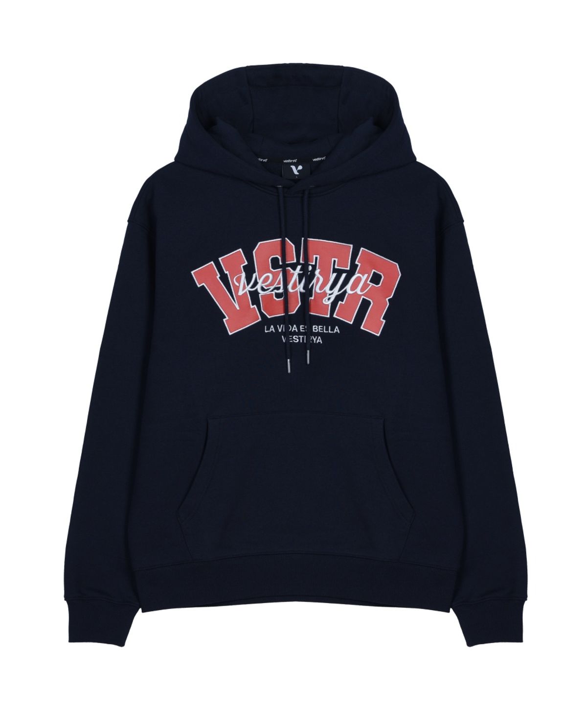 베스티리아(VESTIRYA) Vstr Campus Logo Hoodie Navy