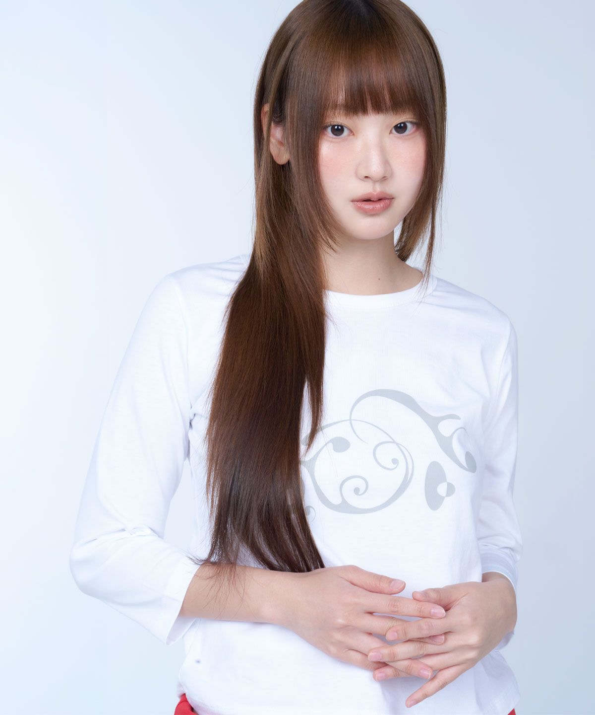 라이라이(LYELYE) Drift flow 3/4 sleeve tee (white)