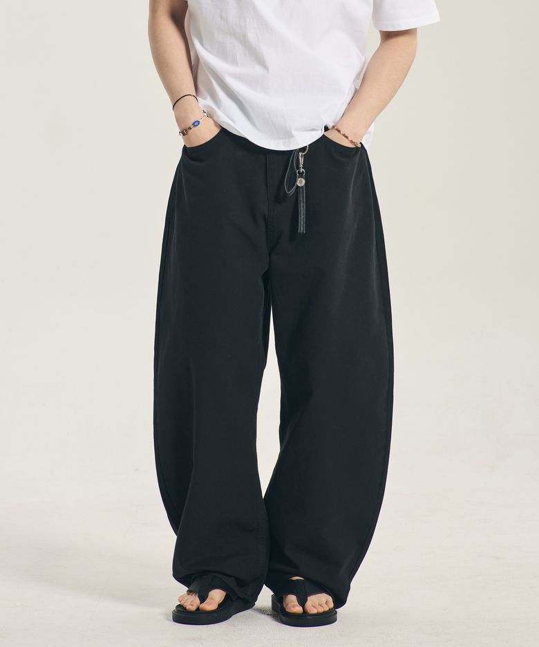 RE8407 서퍼브 커브드 팬츠 (BLACK)