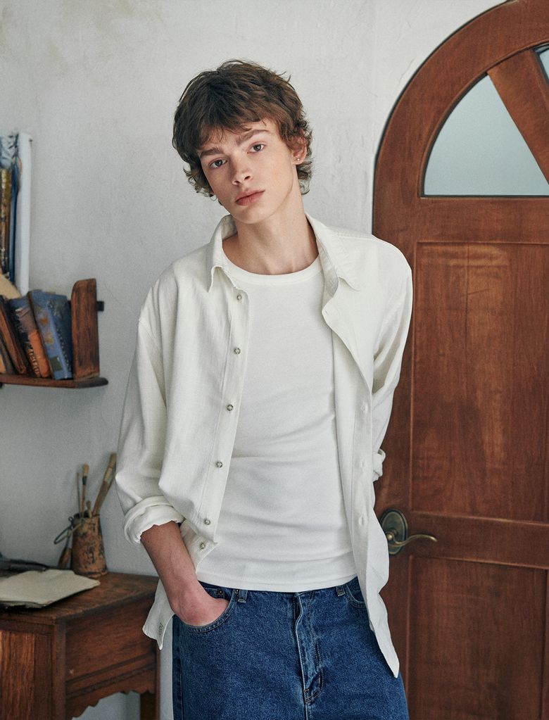 Loen Linen Longsleeve Shirt Ivory