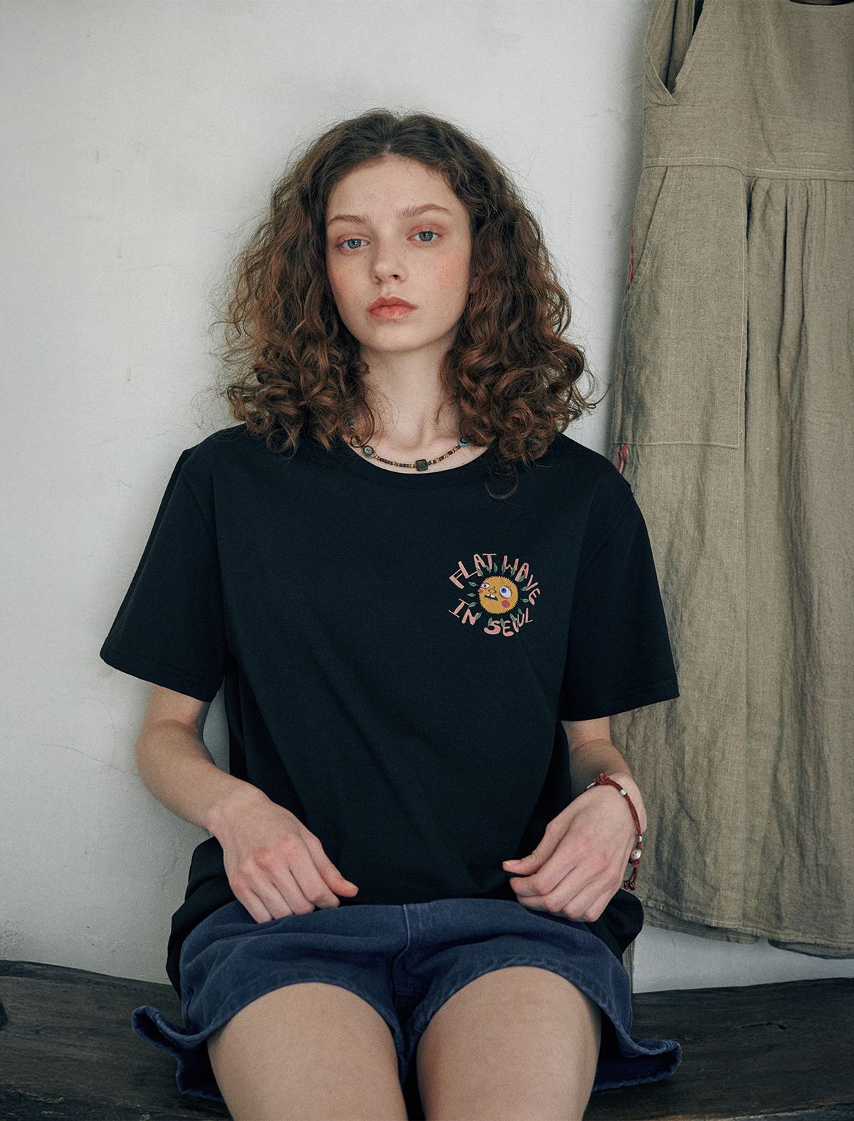 플랫웨이브 인 서울(FLATWAVE IN SEOUL) Nilo Print T-Shirts Black