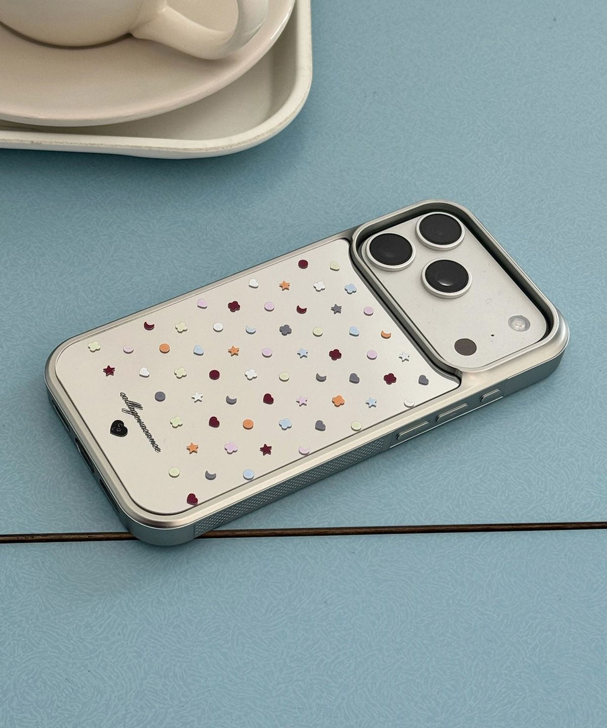 꼴라주바캉스(COLLAGEVACANCE) Col Pattern Mirror Silver Case (폰케이스) - Color Shape