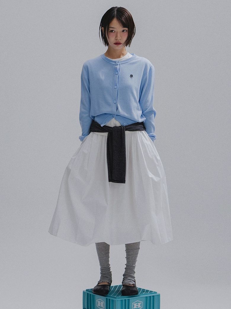 Crispy Balloon Long Skirt_WHITE