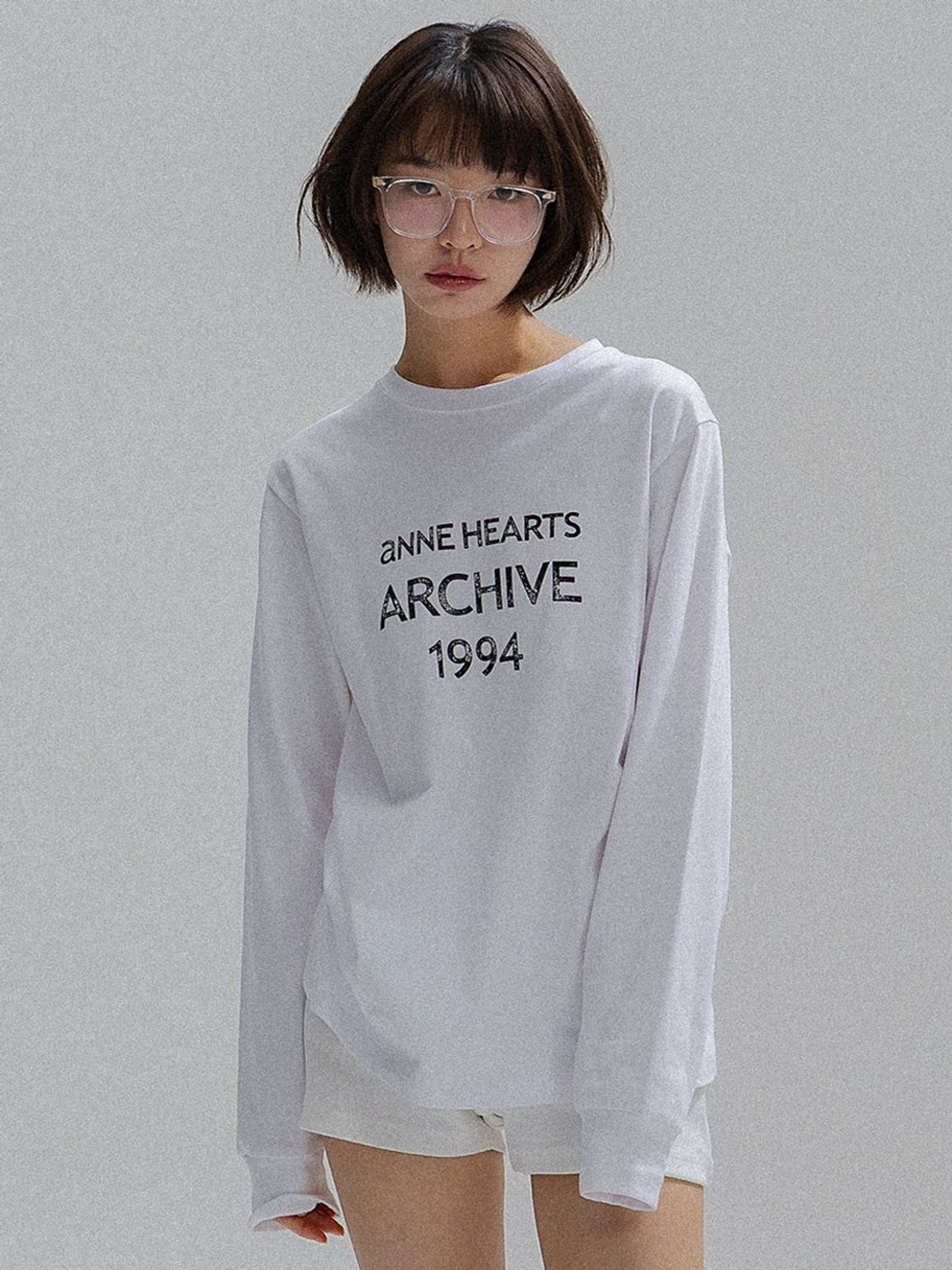앤하츠(ANNEHEARTS) Vintage Letter Archive Sleeve_WHITE