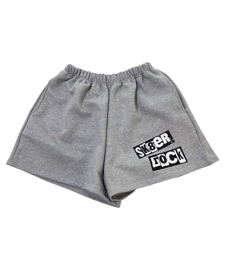 Sk8er rock Wide Sweat Shorts ((melange gray))