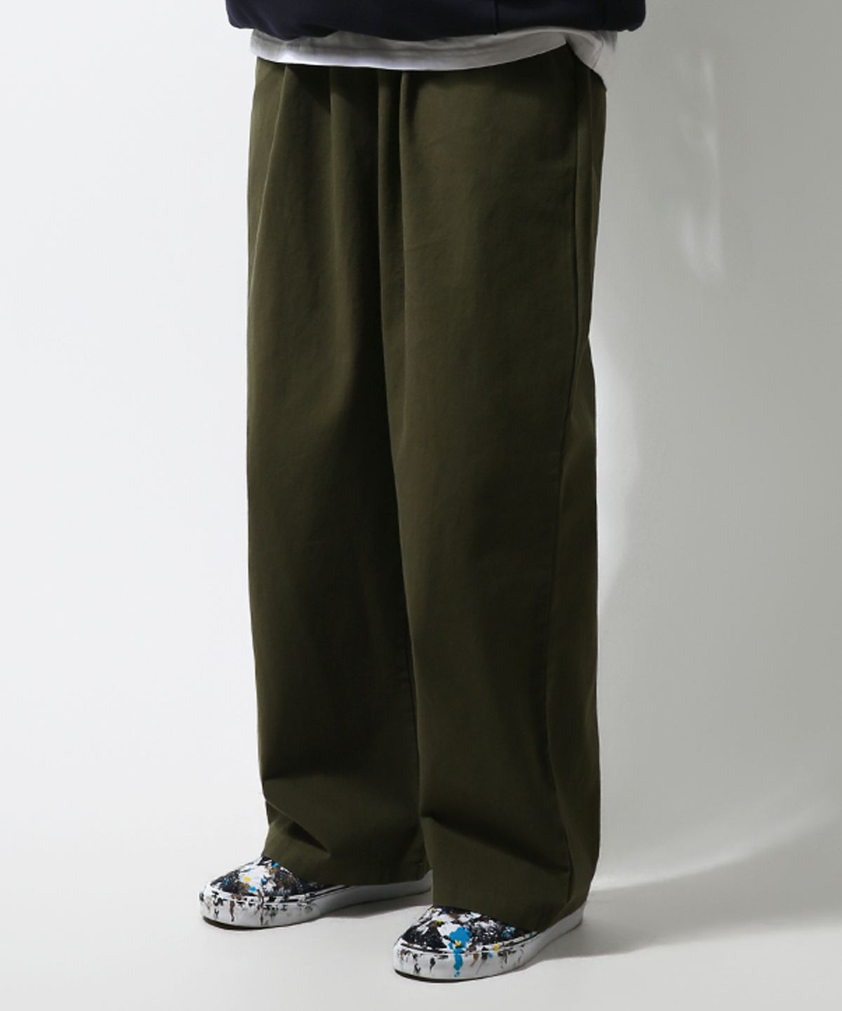 스트라이크(STRIKE) Washed Cotton Relaxed Pants (OLIVE)