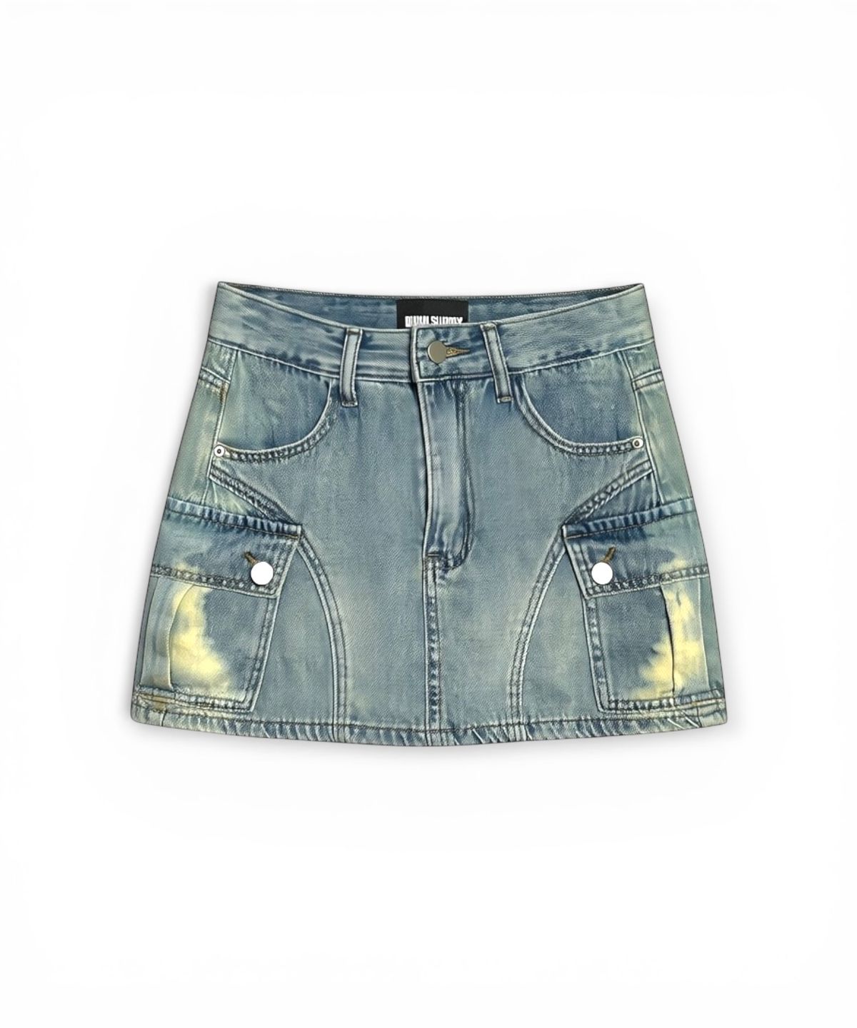 본슬리피(BORN SLIPPY) Addicted Side Pocket Mini Skirt (Blue)