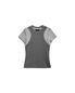 라인 숏 슬리브 티셔츠 (그레이)