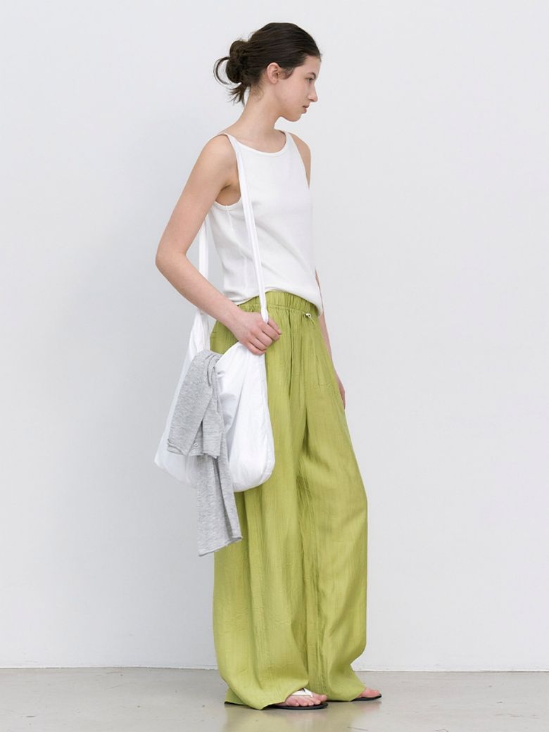 CREASE WAIST BANDING STRING PANTS (PT-5757)