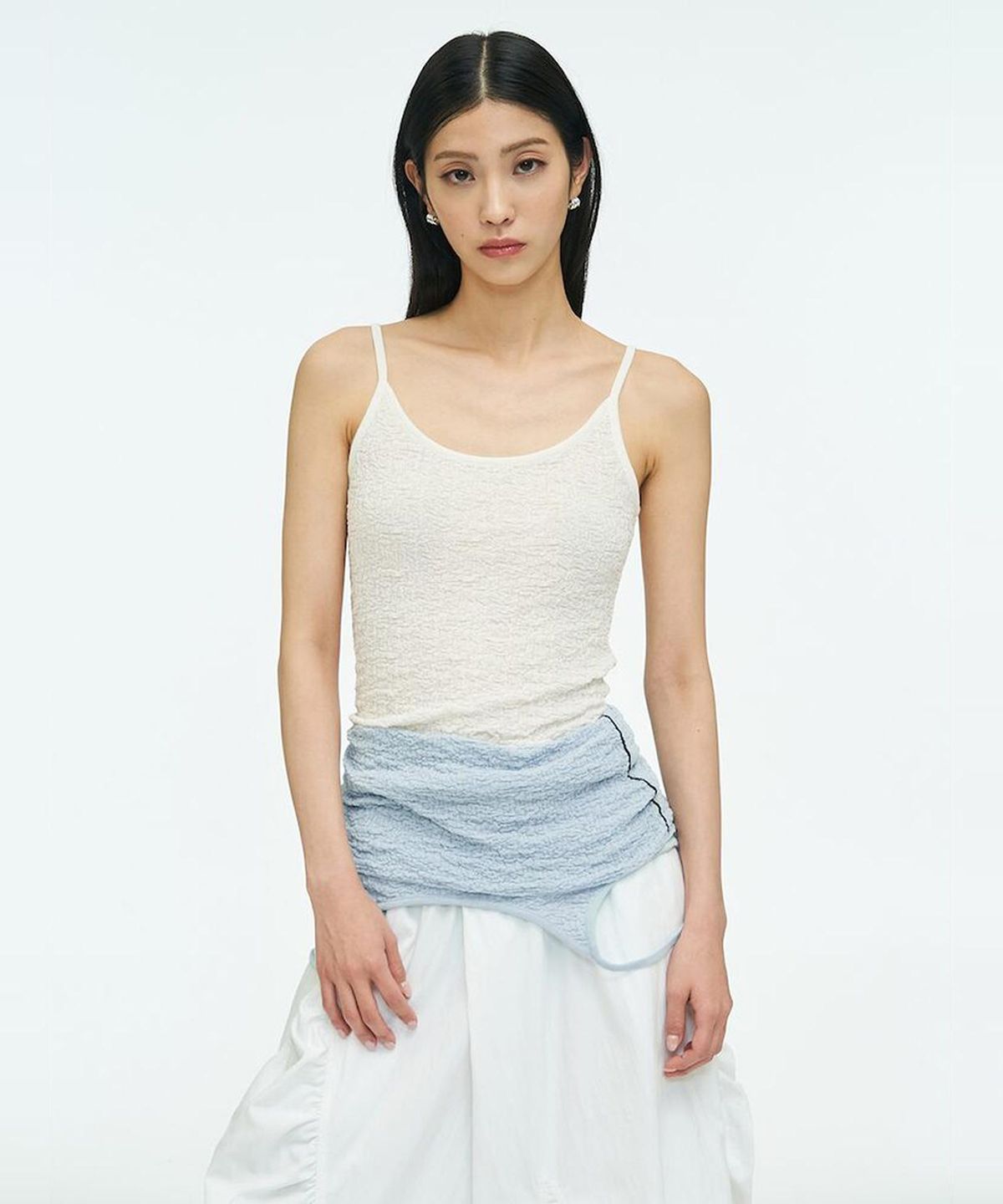 앙개(ANGGAE) Textured Camisole  White