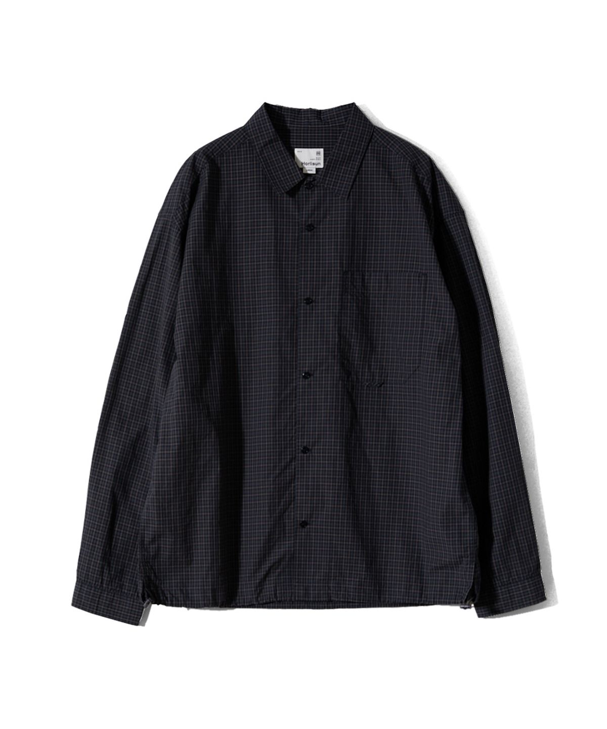 홀리선(HORLISUN) Ripple Typewriter Shirt Jacket Charcoal