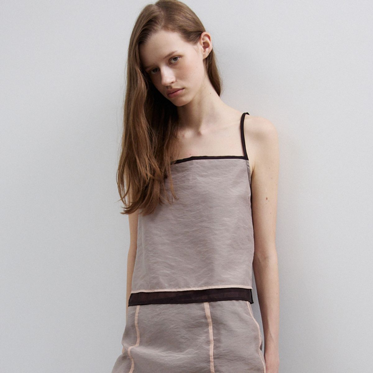노우드(NOEUD) Sheer Layered Bustier(PINK)