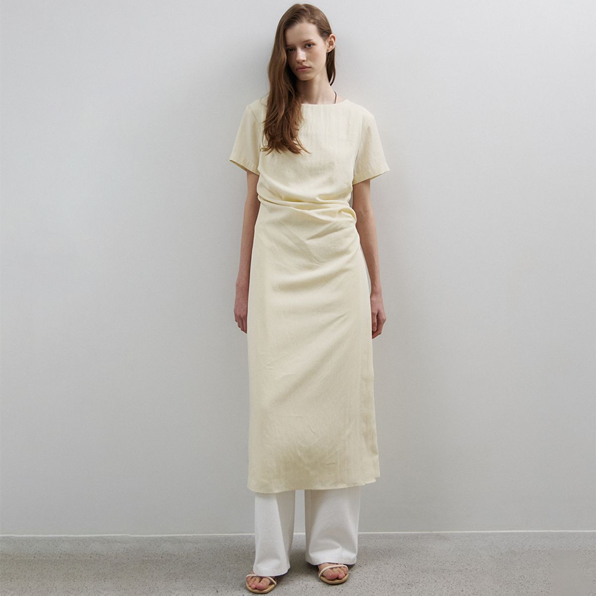 노우드(NOEUD) Minimal Draping Dresss (CREAM)