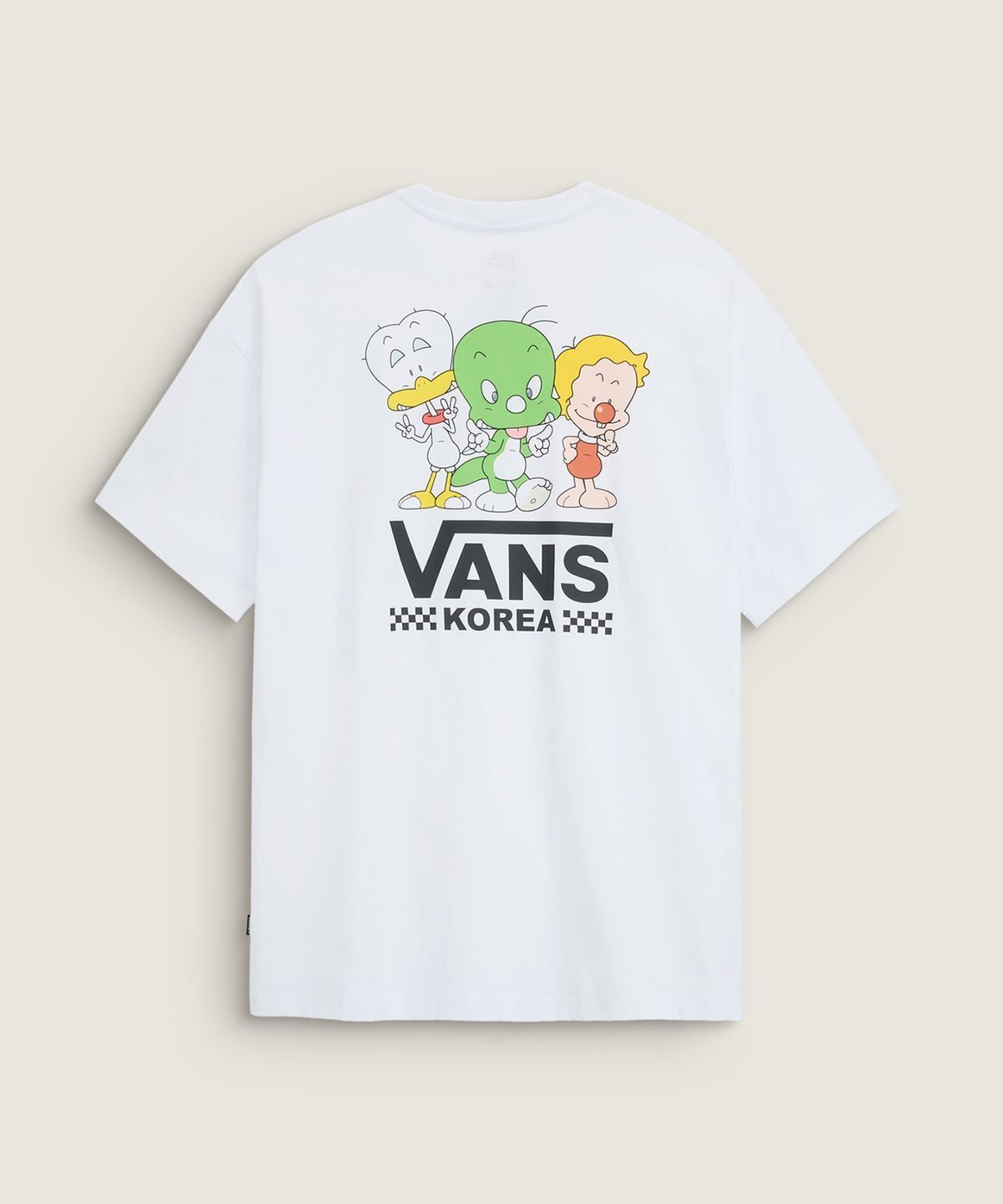 반스(VANS) 둘리 코리아 크루 반소매 티셔츠 - 화이트 / VN0012PVWHT1