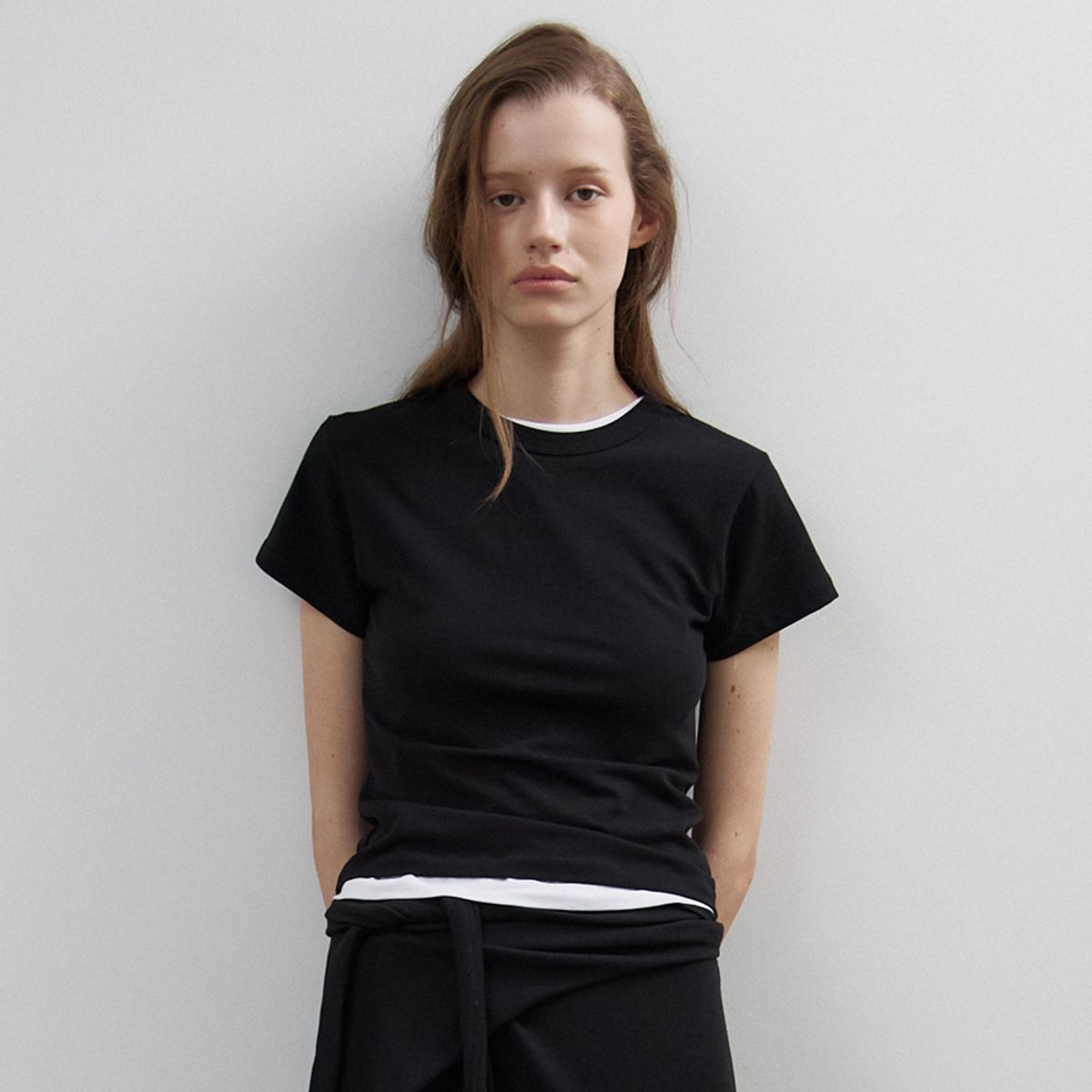 노우드(NOEUD) Refined Cotton Tee (Black)