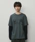 크루넥 레이어드 롱슬리브_CHARCOAL GREY