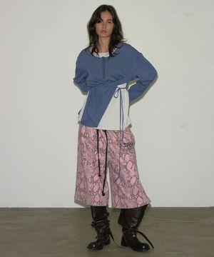 PYTHON LOGO BIG SWEAT SHORTS PINK