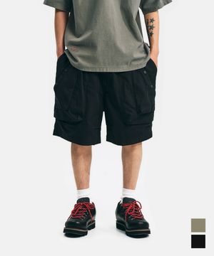 Multi-Pocket Utility Shorts Black