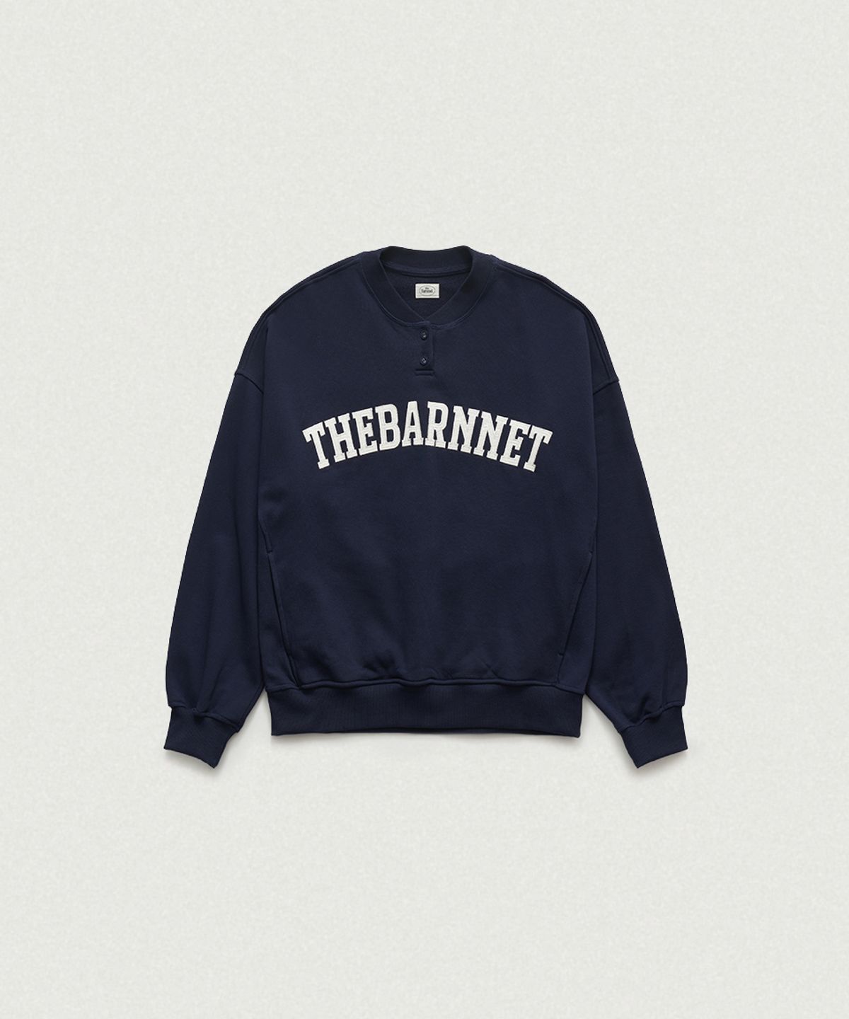 더바넷(THEBARNNET) Rovey Henryneck Sweat Shirt_Navy