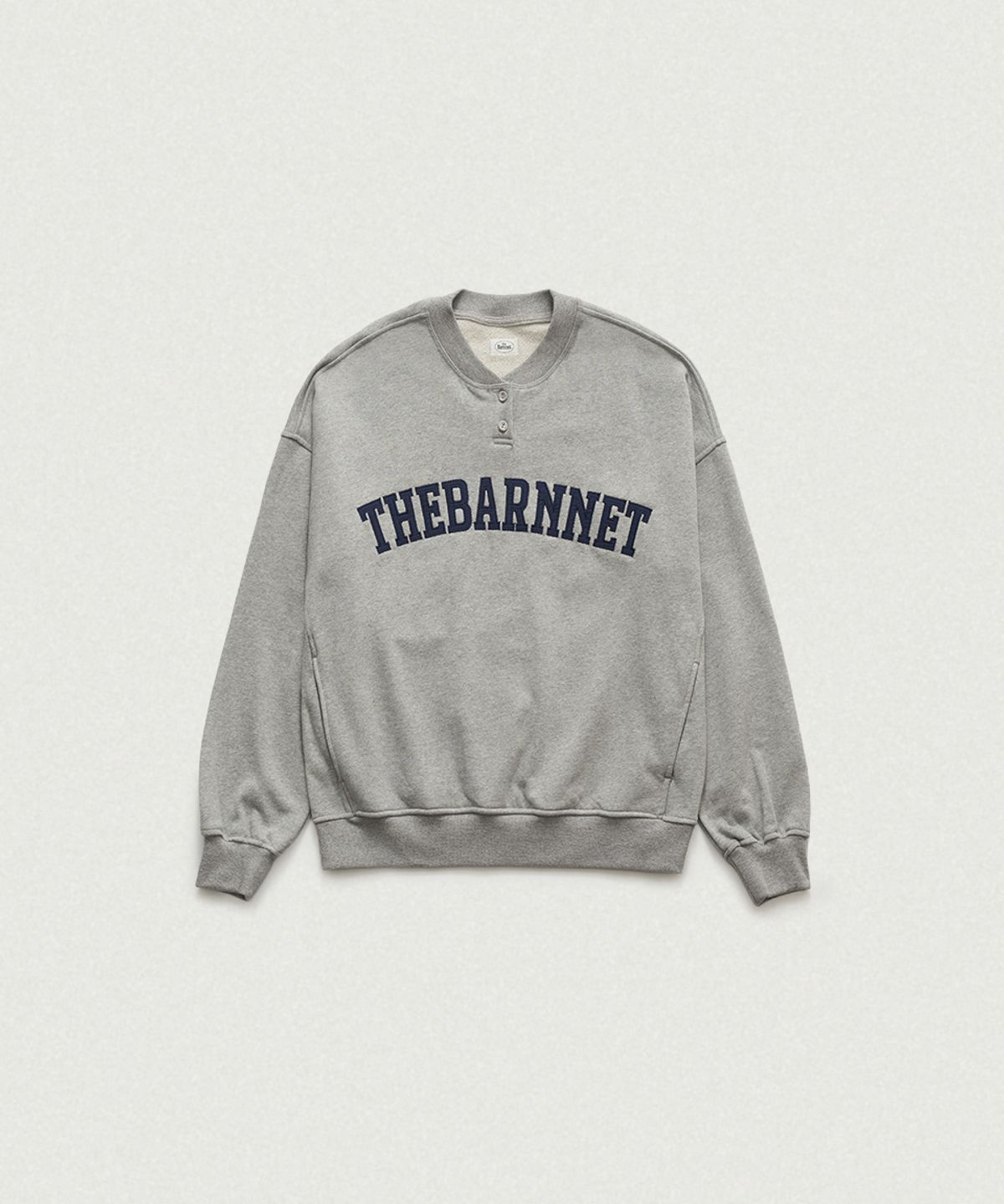 더바넷(THEBARNNET) Rovey Henryneck Sweat Shirt_Grey