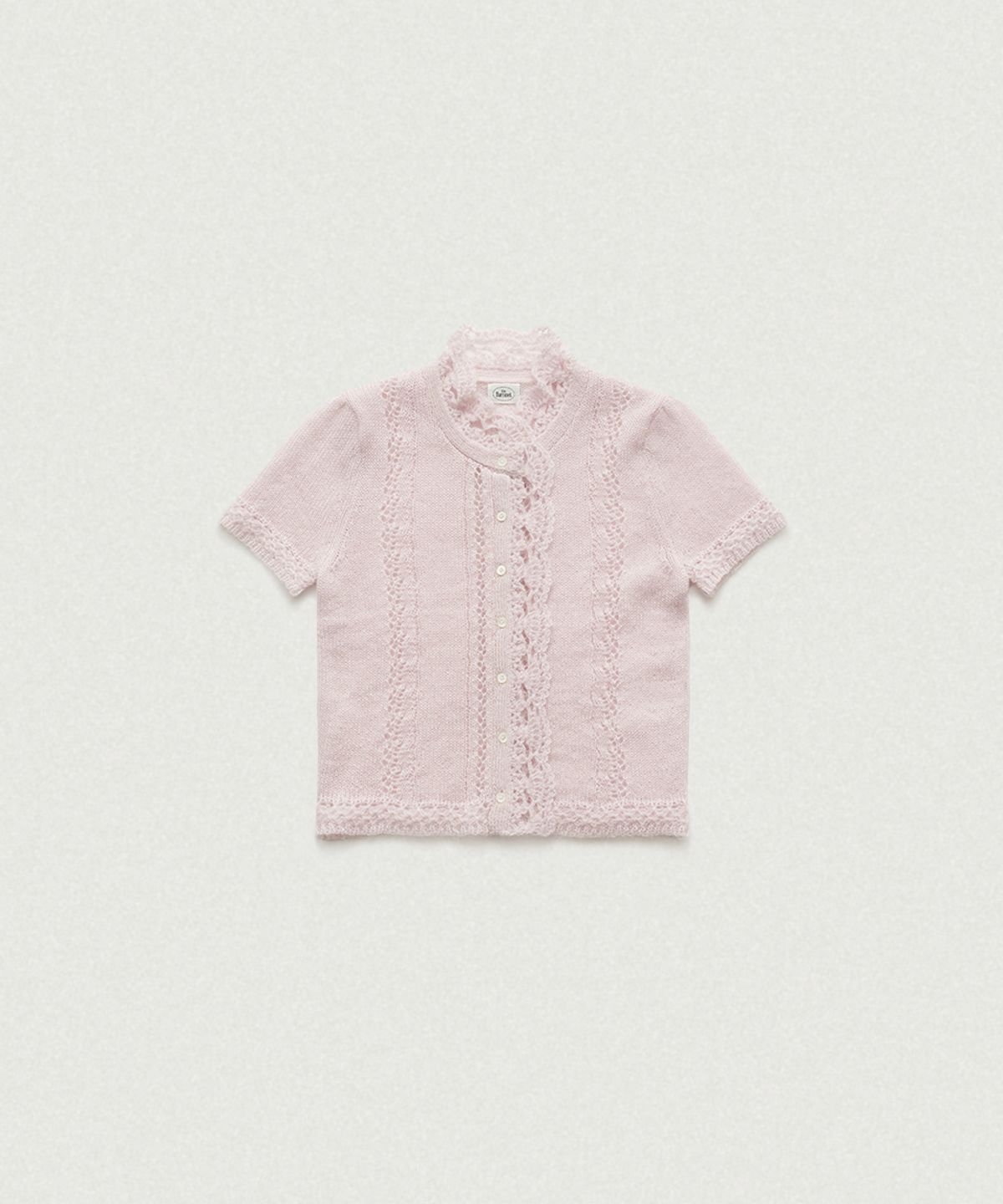 더바넷(THEBARNNET) Hale Frill Mohair Half Cardigan_Lavender