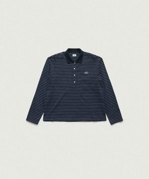 Delphine Stripe Pique Shirt_Navy