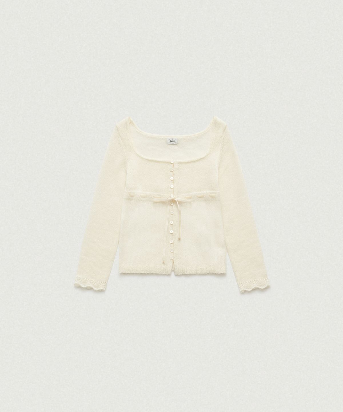 더바넷(THEBARNNET) Velin Tie Mohair Knit Cardigan_Ivory