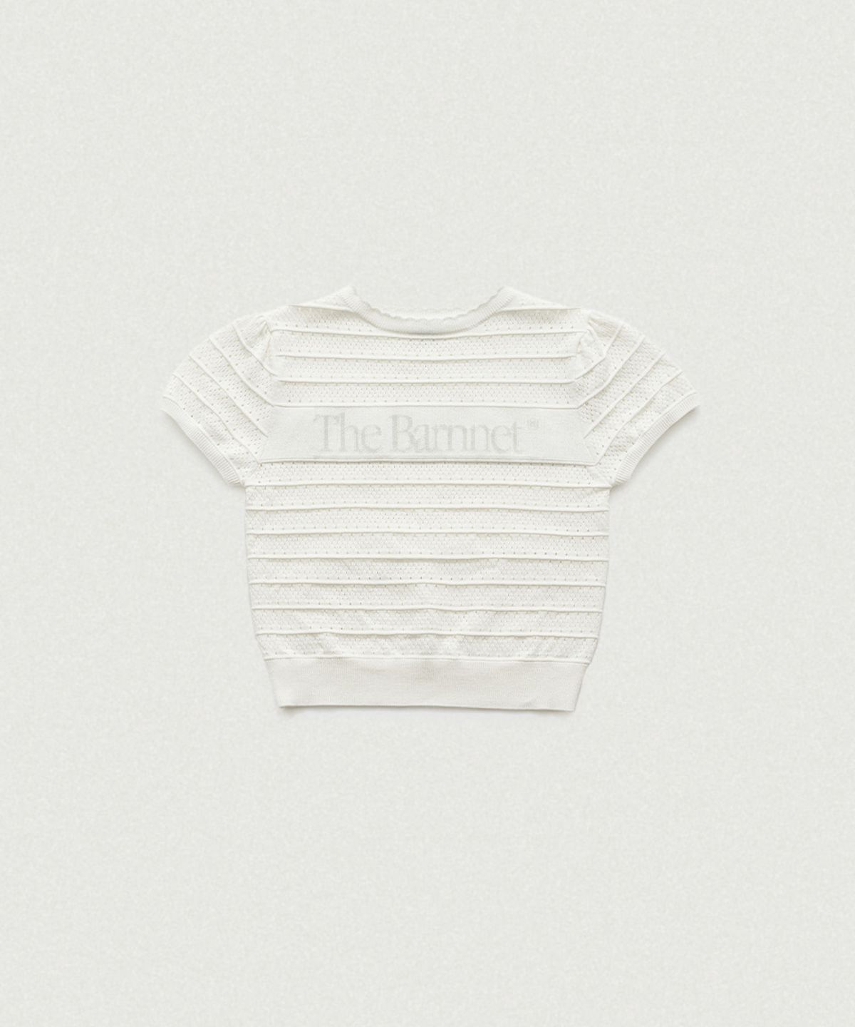 더바넷(THEBARNNET) Helen Logo Jacquard Knit Top_Ivory