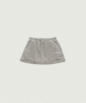 Terry Logo Drawstring Skirt_Grey