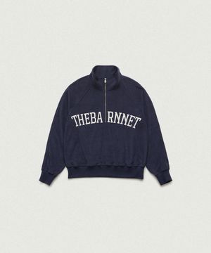Terry Logo Half-Zip Pullover_Navy