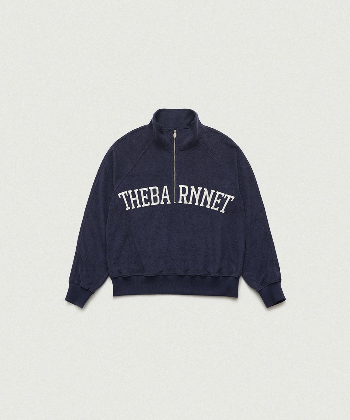 더바넷(THEBARNNET) Terry Logo Half-Zip Pullover_Navy