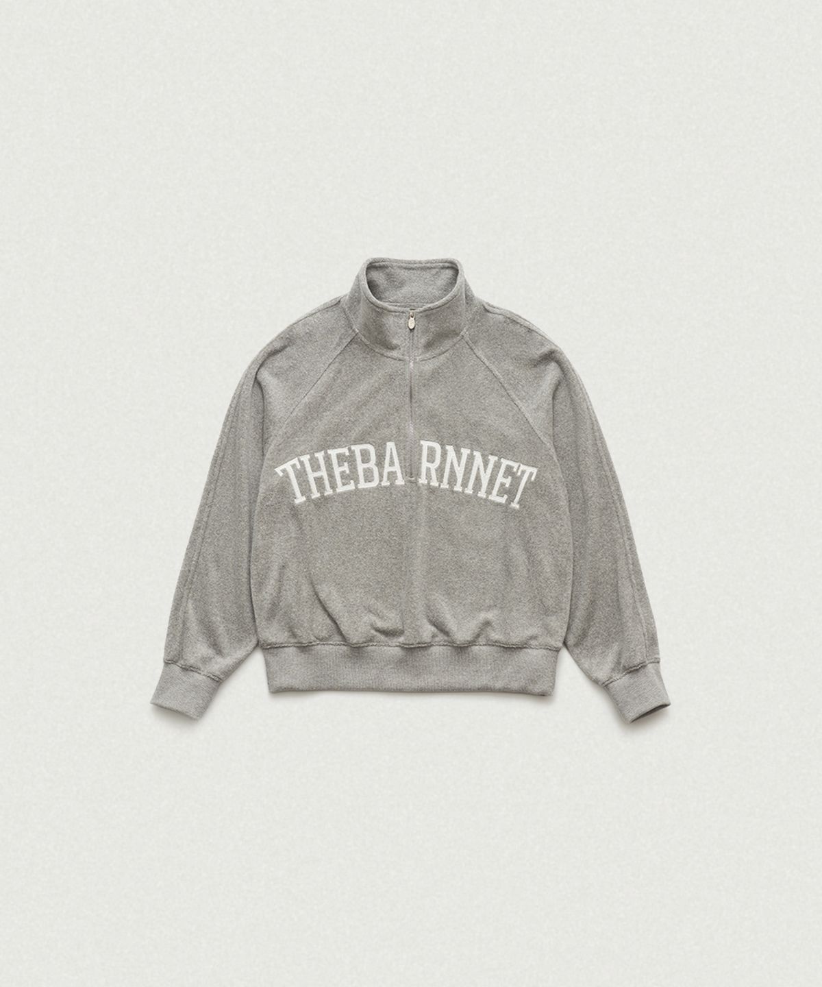 더바넷(THEBARNNET) Terry Logo Half-Zip Pullover_Grey